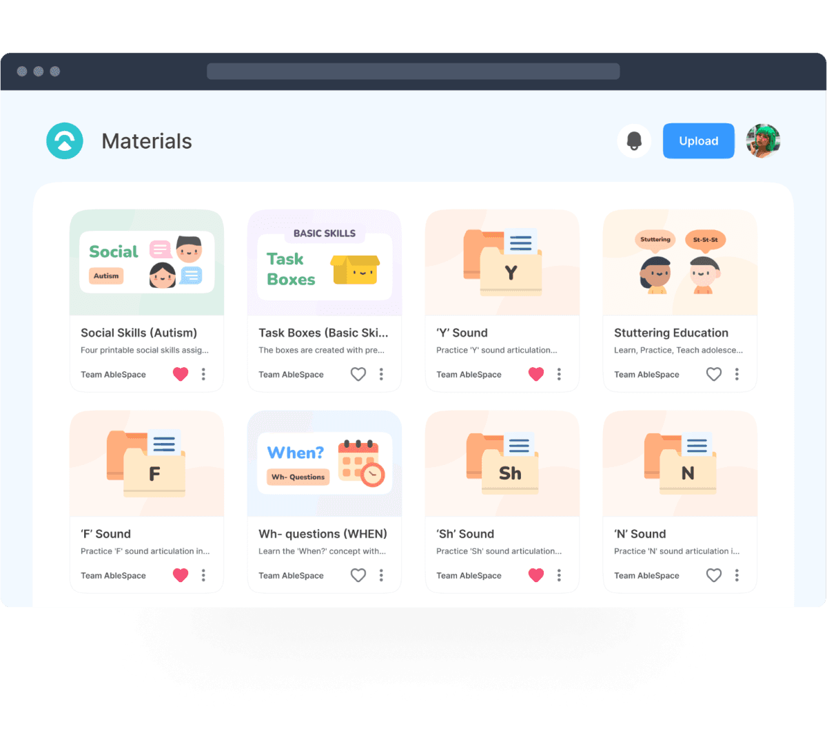 Teaching and therapy materials to help plan sessions