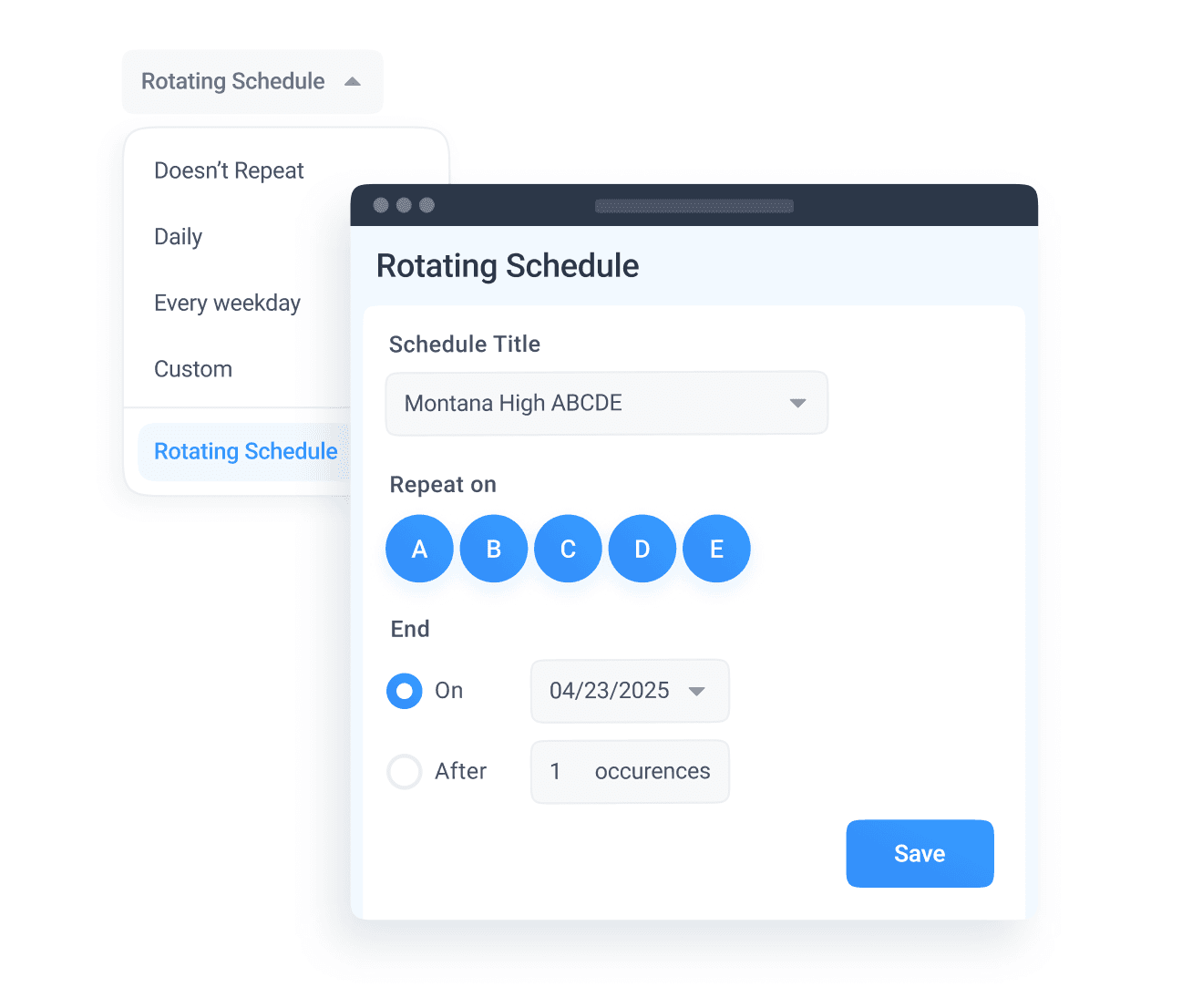 Applying Rotating Schedules to Your Calendar