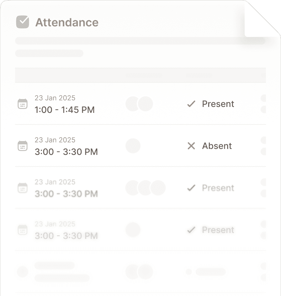 Attendance Report