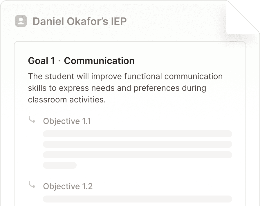 IEP Snapshot Report
